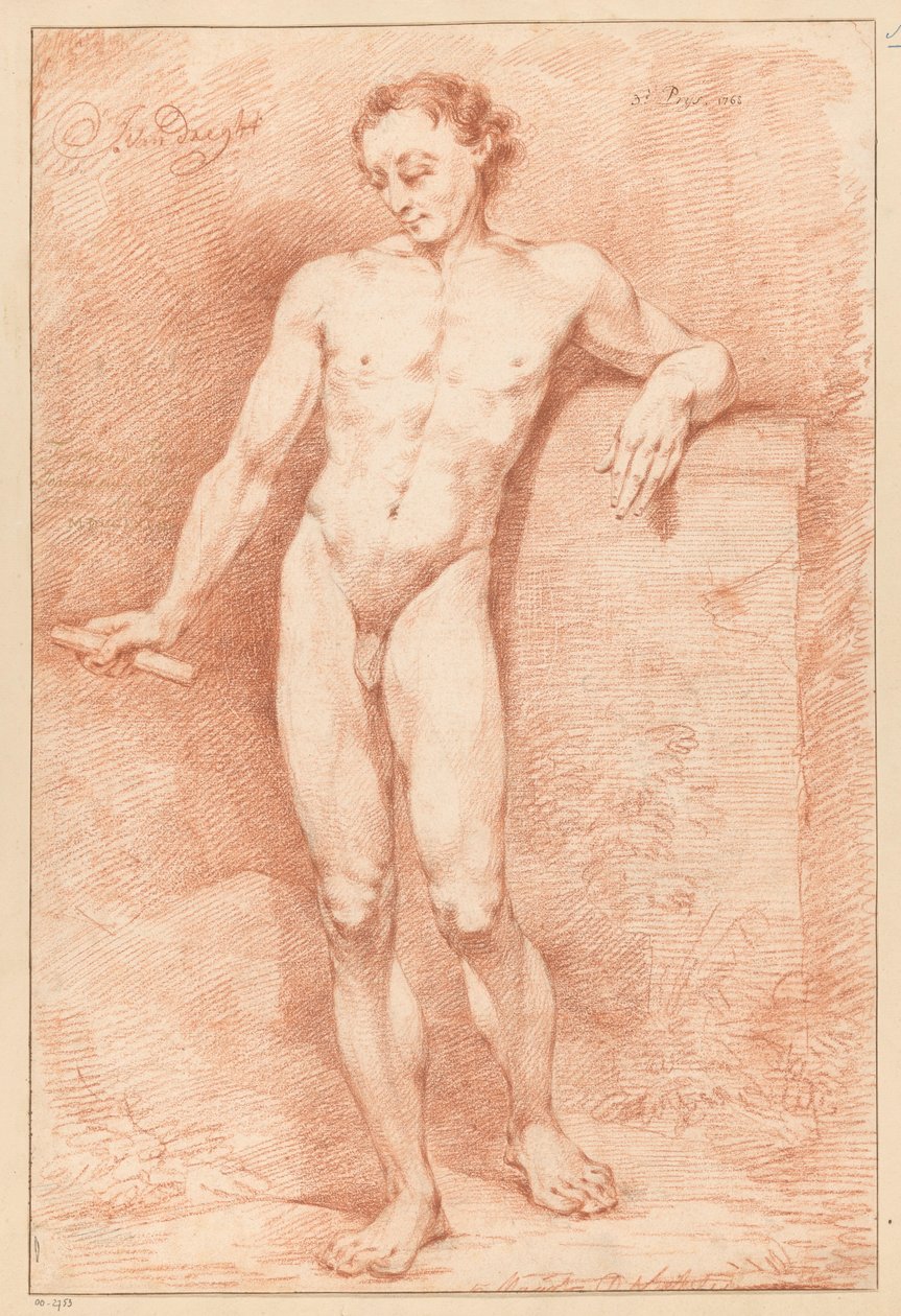 Nu masculino em pé, visto de frente (3º prêmio 1768) de Johannes van Dregt
