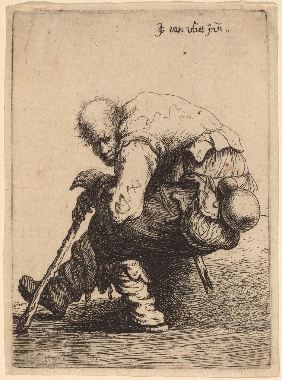 Mendigo sentado de Johannes van Vliet