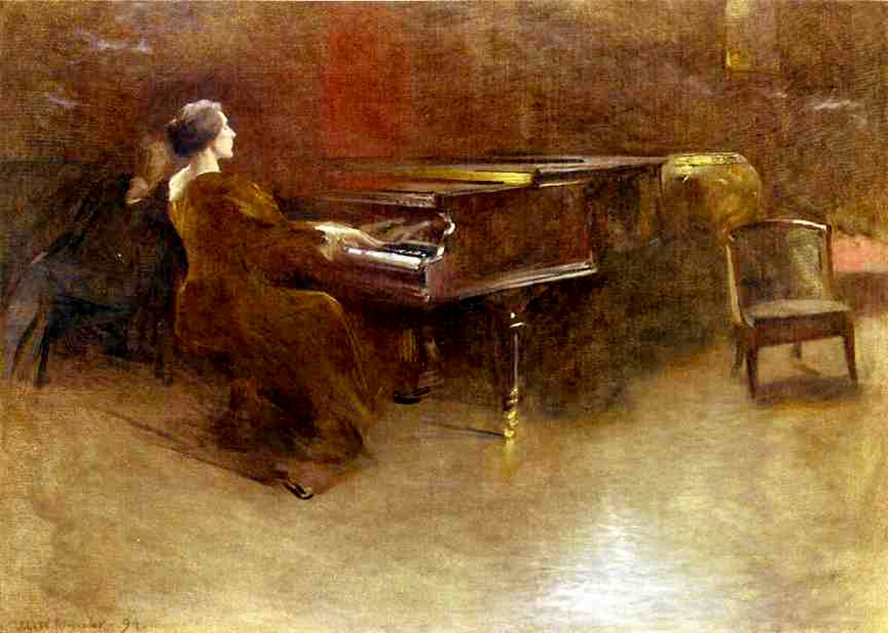 No piano, 1894 de John Alexander