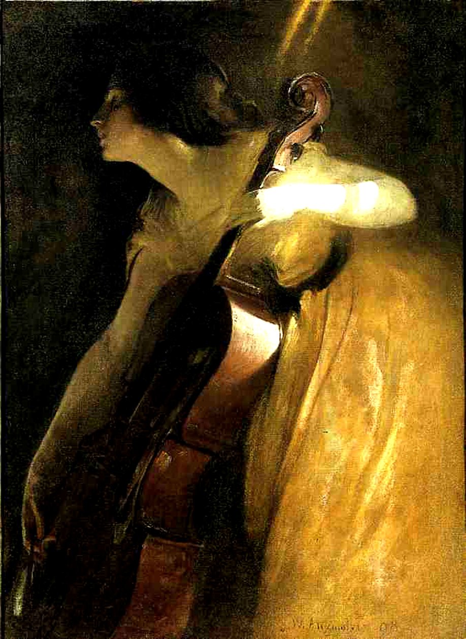 O violoncelista, 1898 de John Alexander