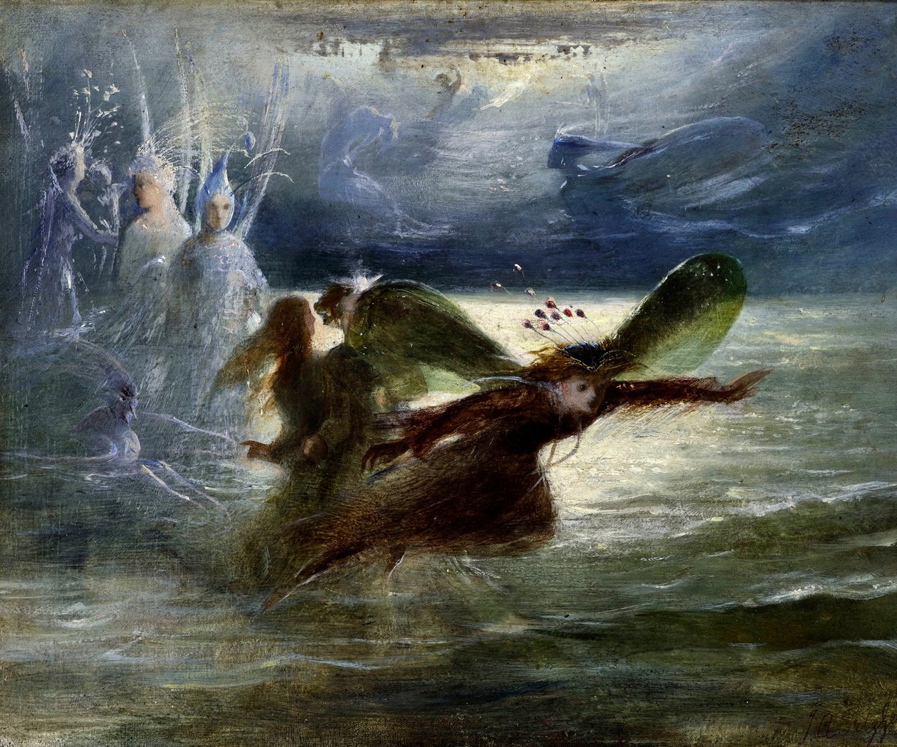 Sprites Marinhos, c.1870 de John Anster Fitzgerald