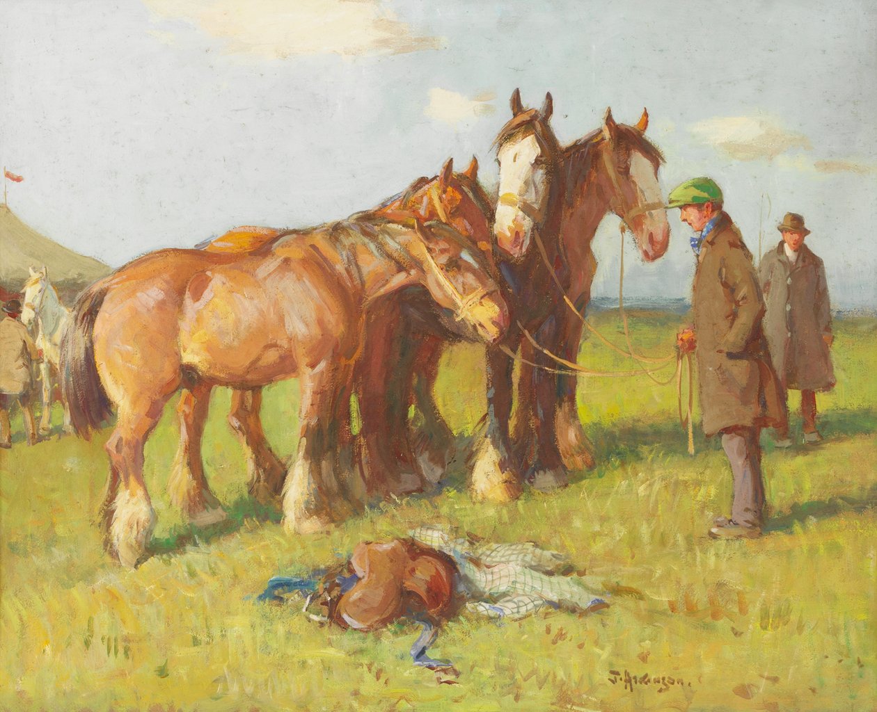 Cowhill Fair, c.1900-1919 de John Atkinson