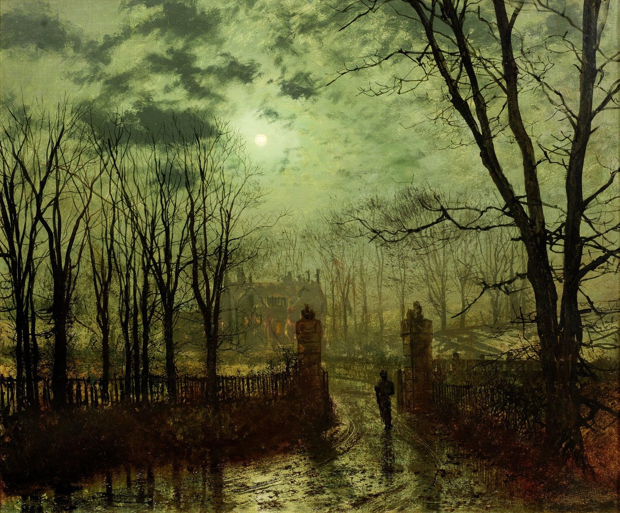 No parque Gaten de John Atkinson Grimshaw