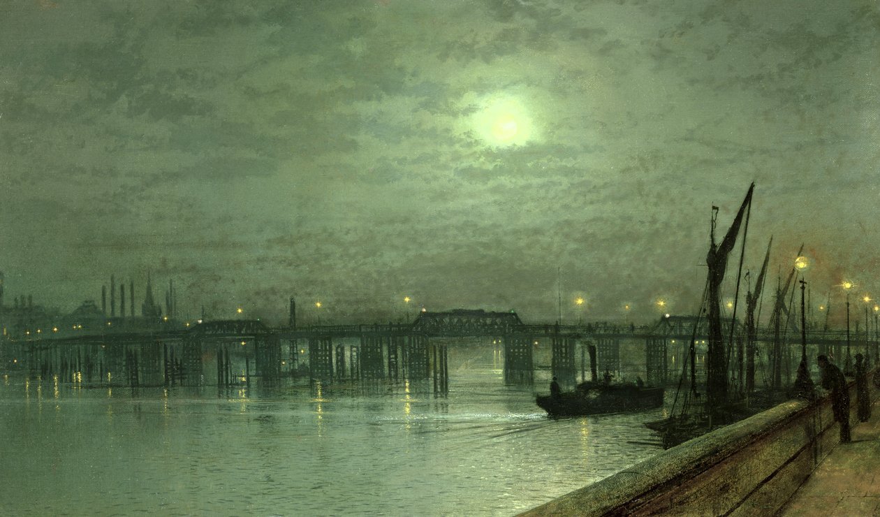 Battersea Bridge ao luar de John Atkinson Grimshaw