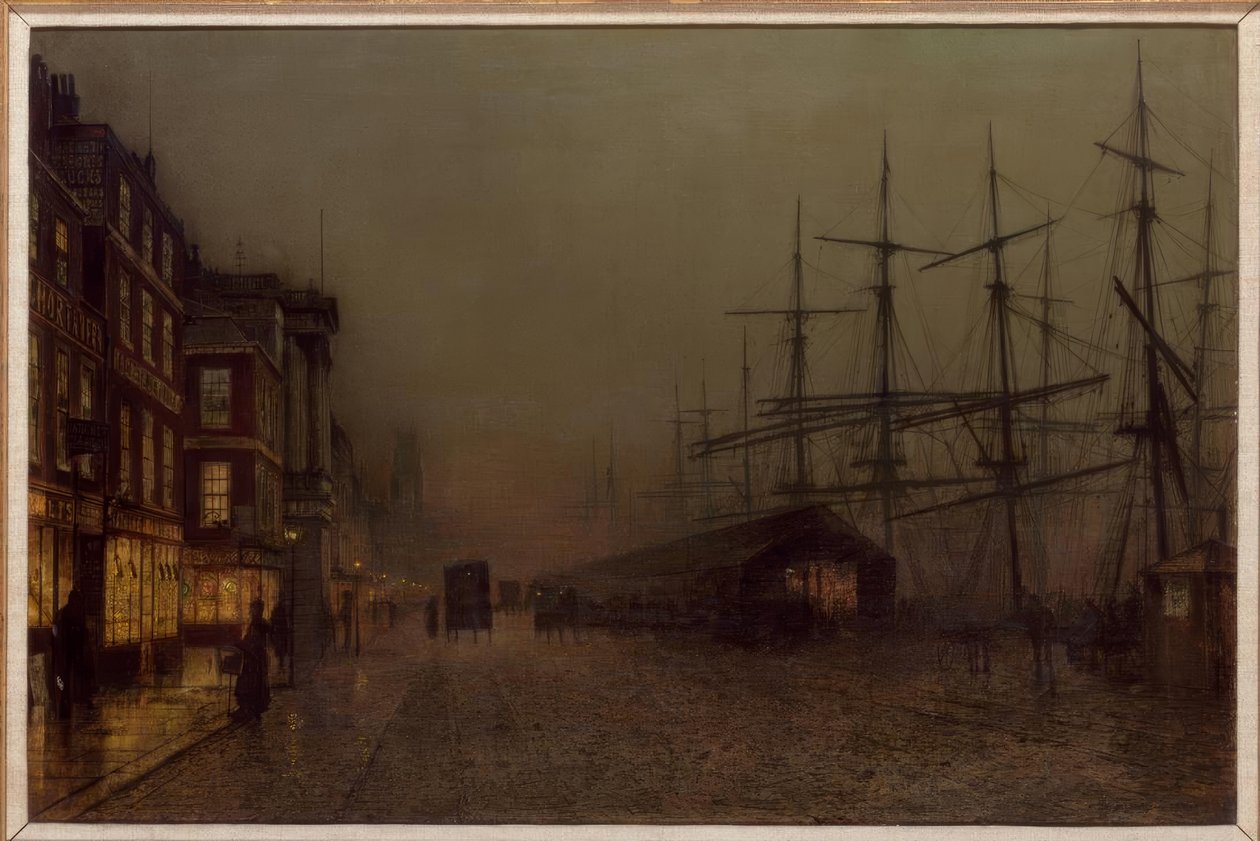 Glasgow, Clydeside - Pintura por JAGrimshaw, 1887 de John Atkinson Grimshaw