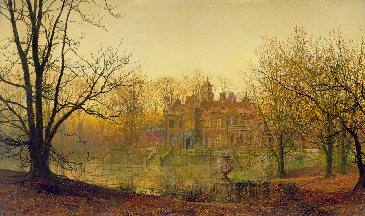 Em Sere e Folha Amarela, 1879 de John Atkinson Grimshaw