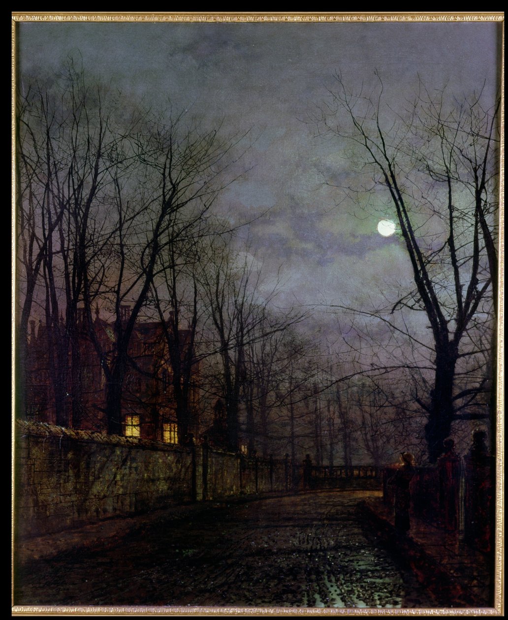Cena da rua enluarada, 1882 de John Atkinson Grimshaw
