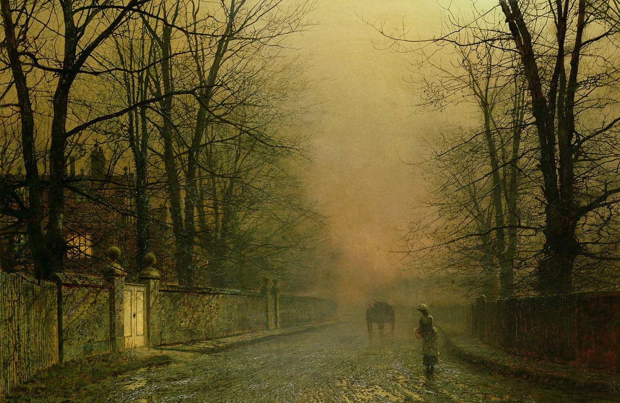 Onde os raios de luz pálidos permanecem de John Atkinson Grimshaw