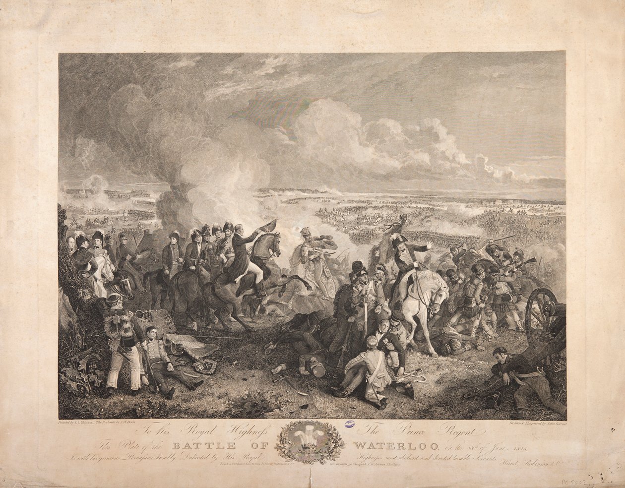 A Batalha de Waterloo, gravada por John Burnet, 1819 de John Augustus Atkinson