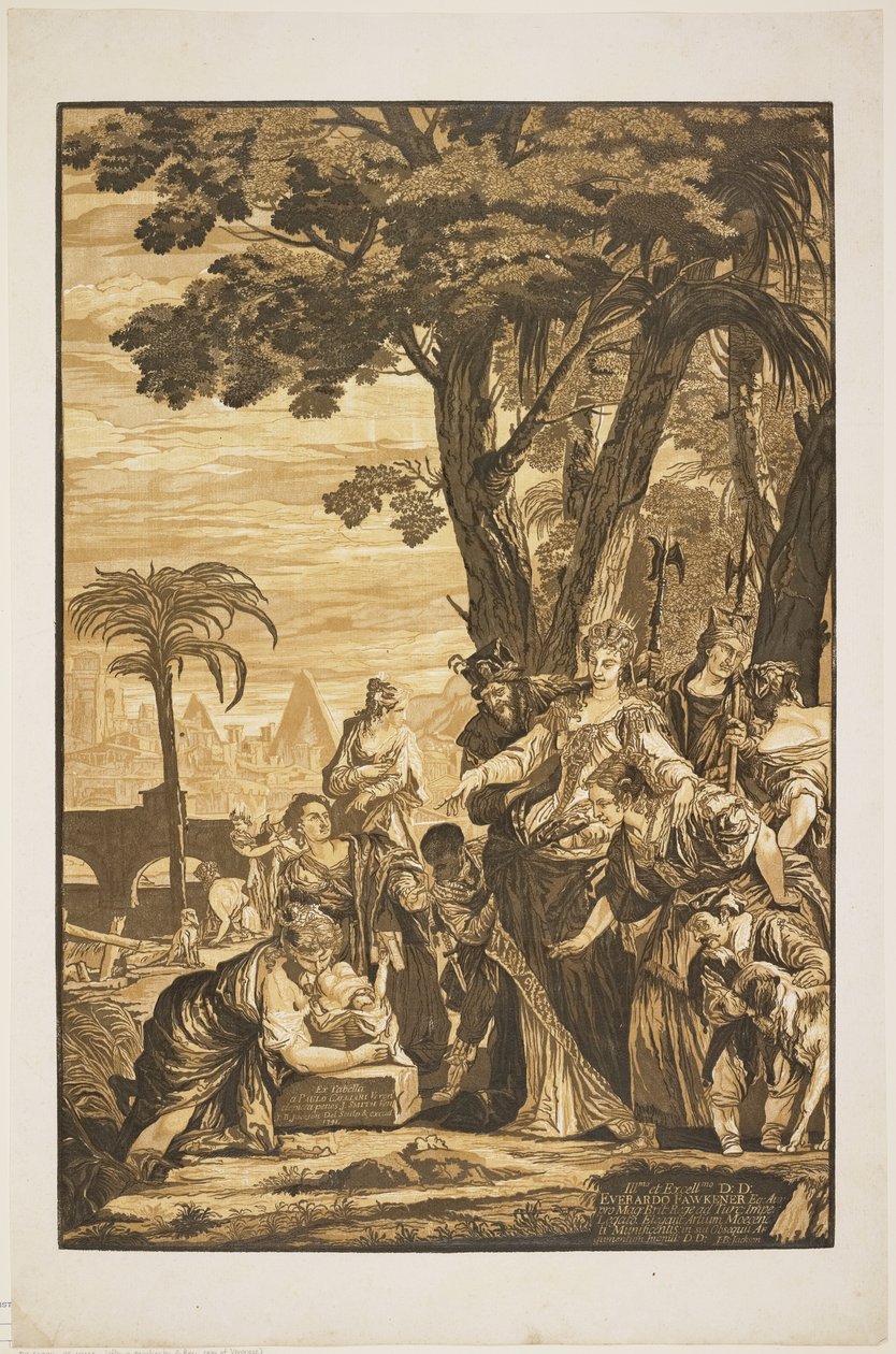 A descoberta de Moisés, 1741 de John Baptist Jackson