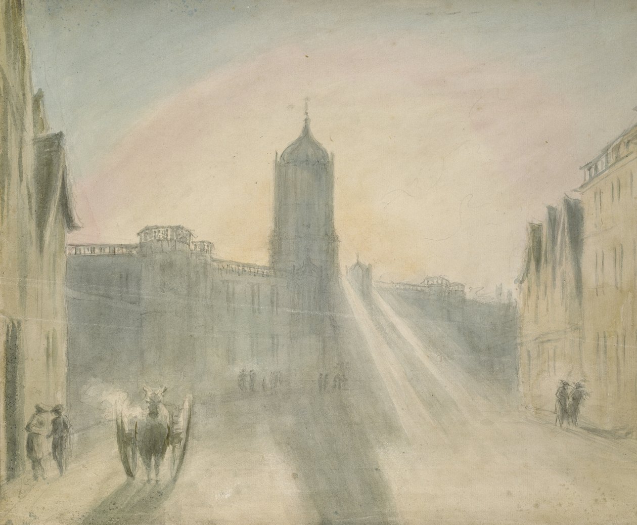 Igreja de Cristo de St Aldates, 1787 (aquarela sobre grafite, no papel) de John Baptist Malchair