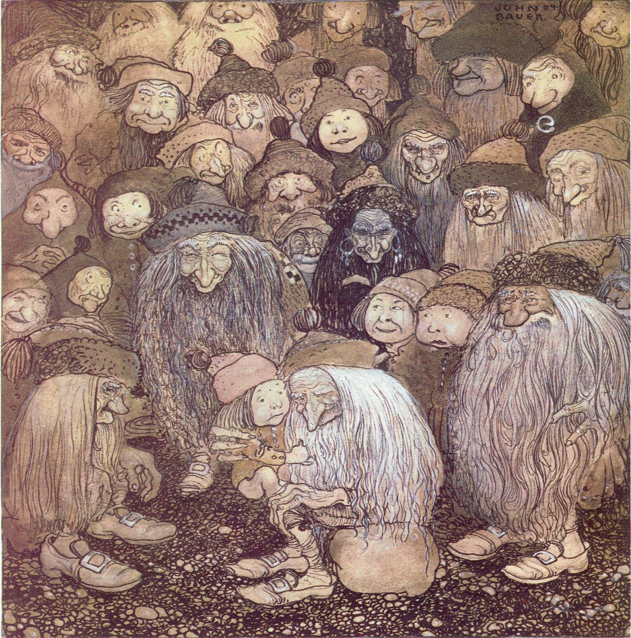 Mas como eu entro na montanha, o menino gnomo perguntou de John Bauer