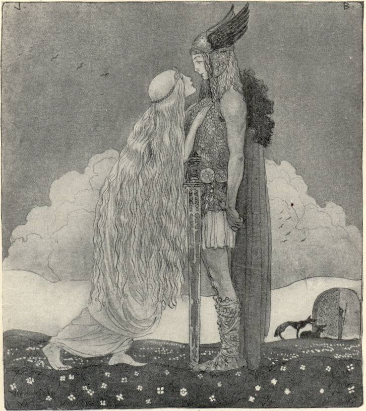 Freyja e Svipdag de John Bauer