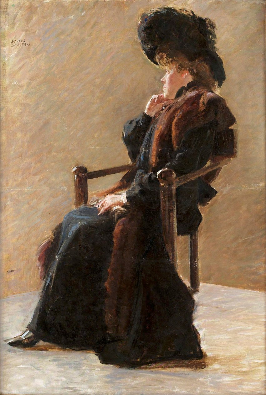 Retrato de uma senhora elegante de John Bauer