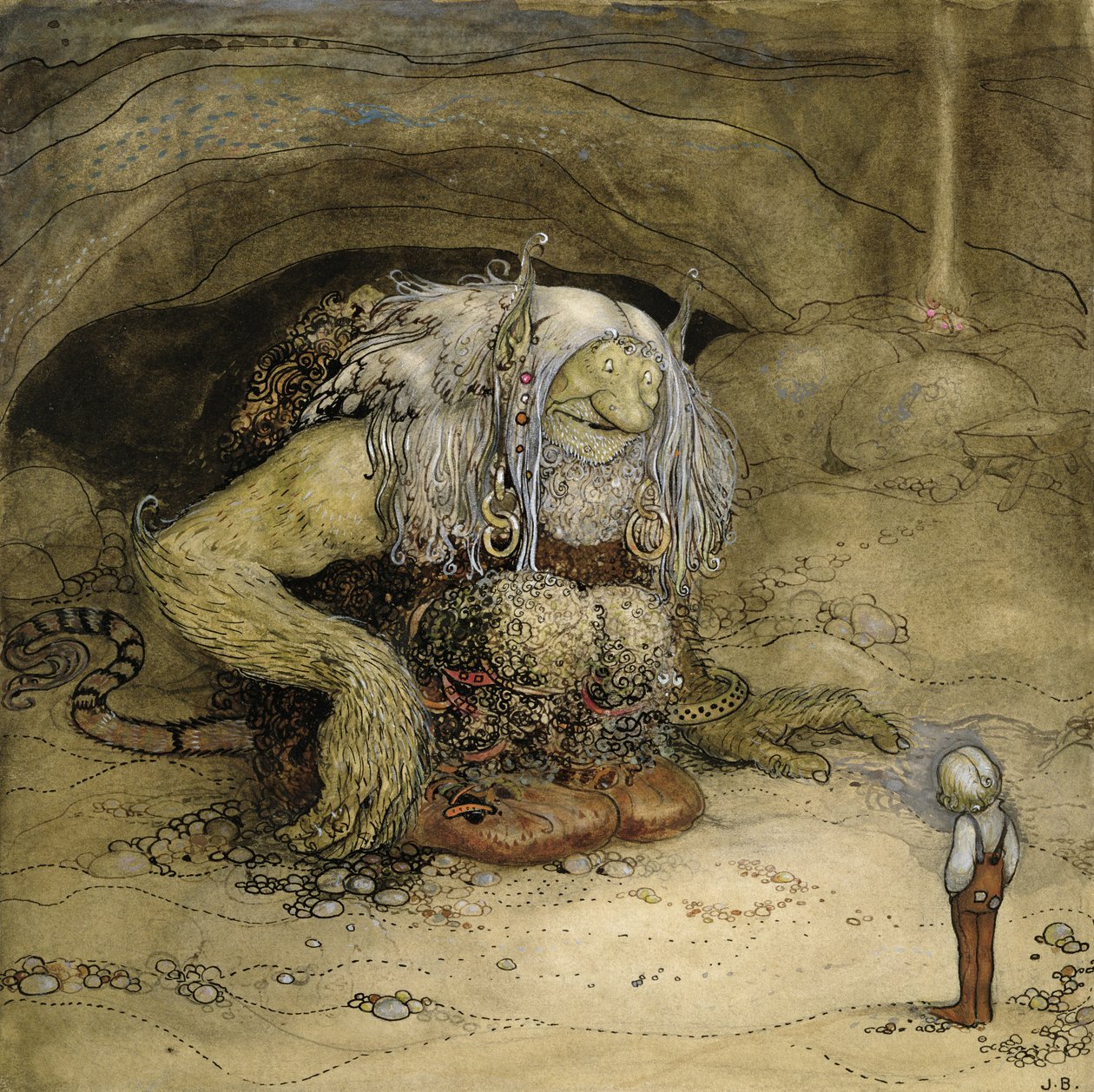 O Troll e o Garoto de John Bauer