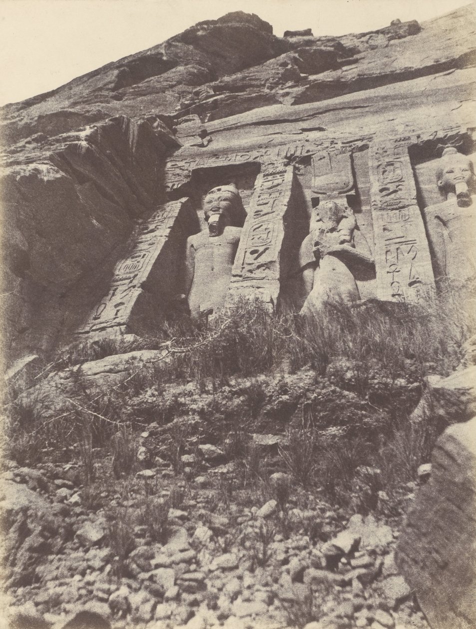 (Ibsambul, Speos de Hathor, lado esquerdo da fachada) de John Beasly Greene