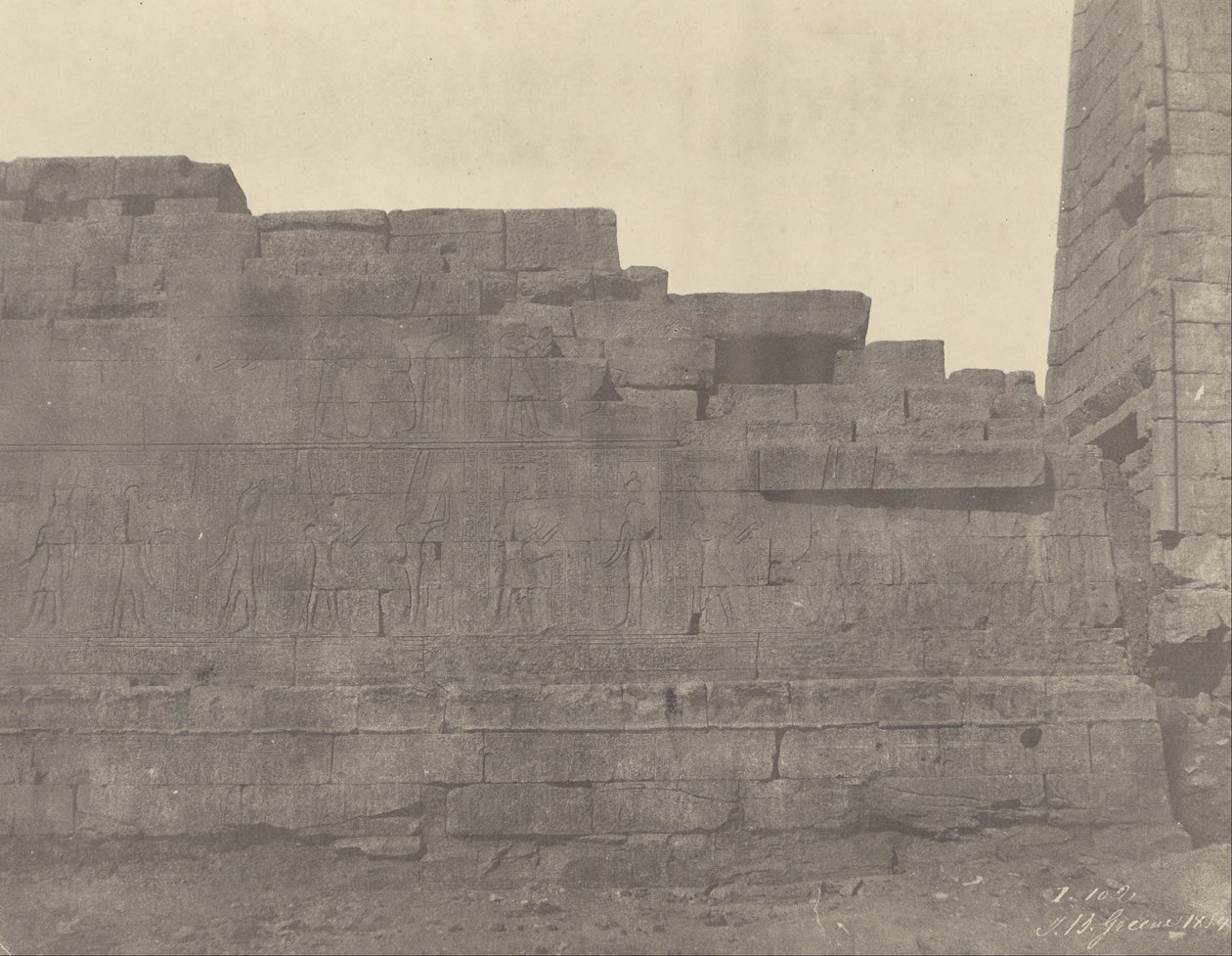 (Karnac, templo sul da sala hipostila, parede sul (face externa)) de John Beasly Greene