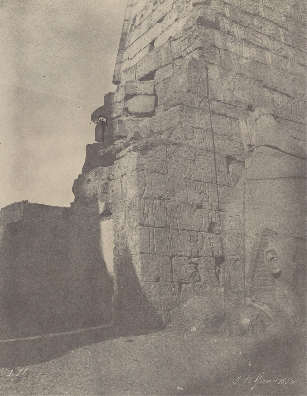 (Louqsor, Esculturas Históricas do Pylon, Maciço de Droite) de John Beasly Greene