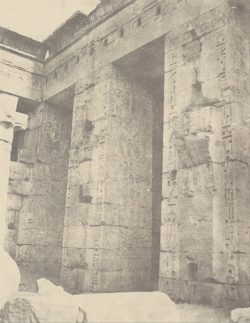 (Medinet Habu, Palácio de Ramsés II do Tribunal, East Side) de John Beasly Greene