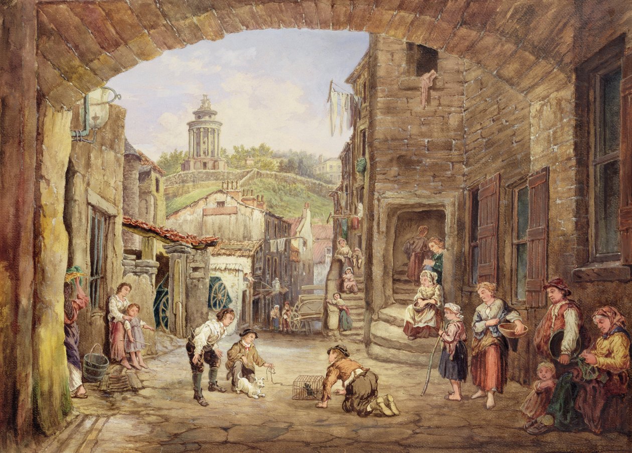 Monumento de queimaduras, vista do encerramento de Campbell, Edimburgo de John Bell