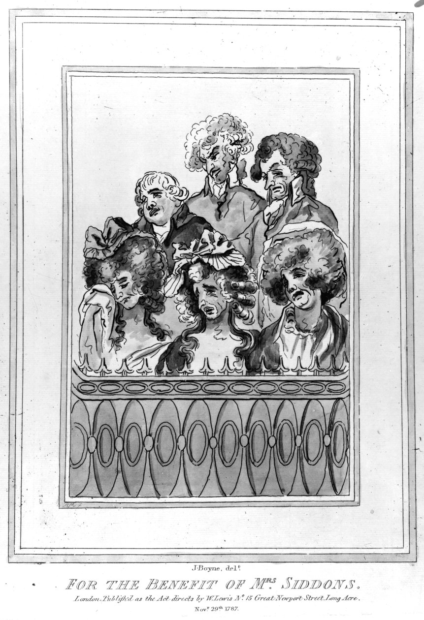 Para o benefício da Sra. Siddons, 1787 de John Boyne