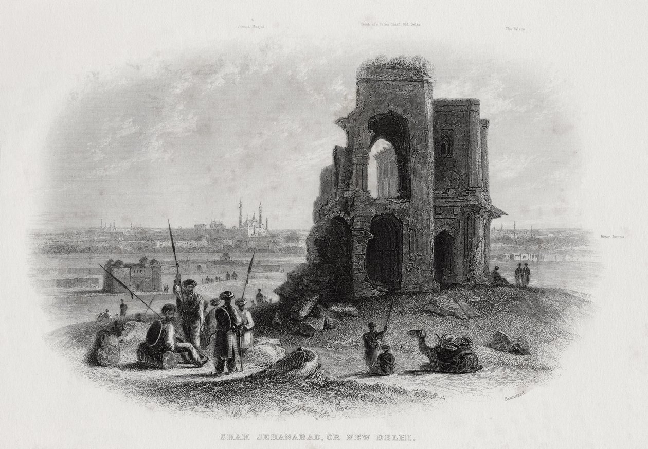 Shah Jehanabad ou Nova Deli, Índia de John Brandard