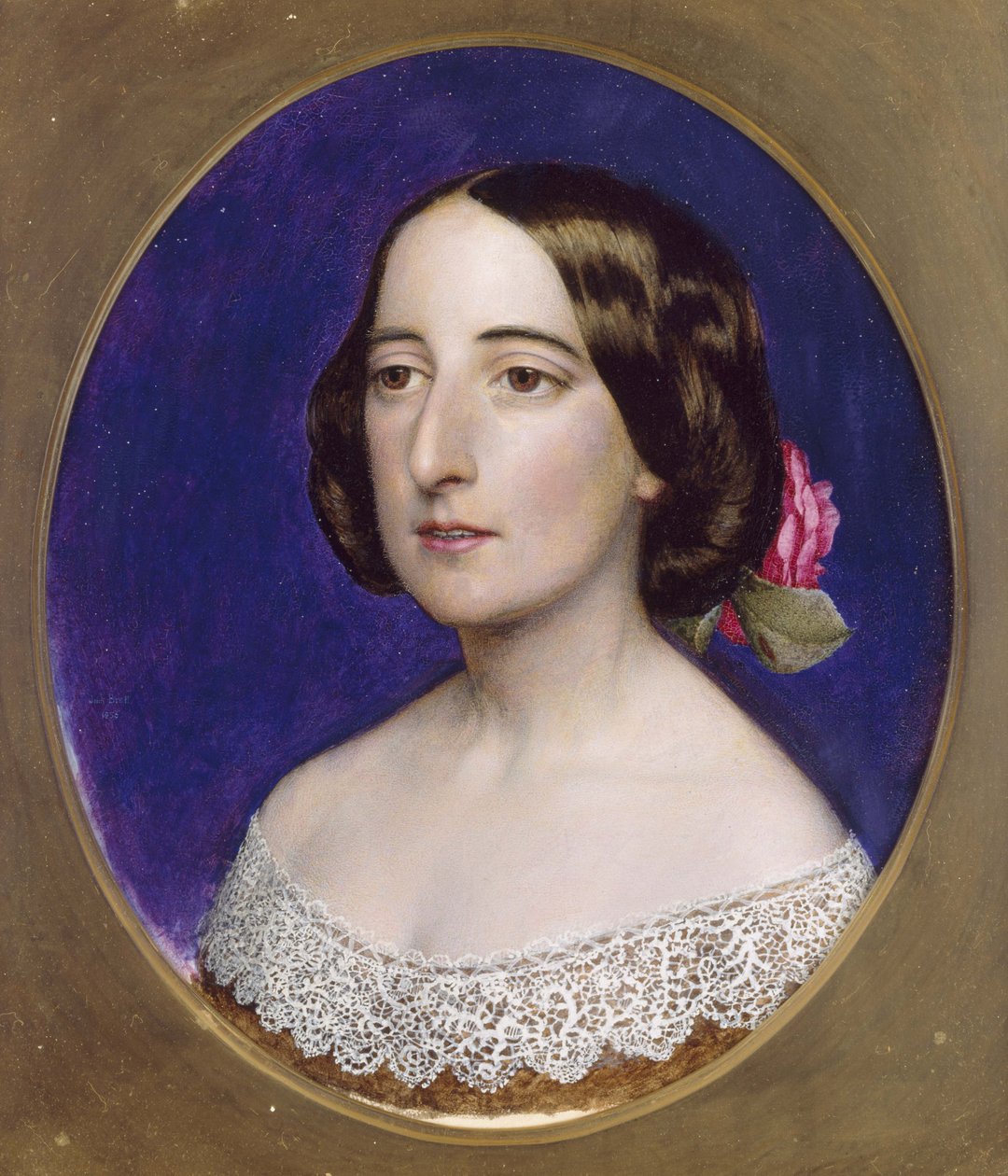 Sra. Coventry Patmore, pré 1856 (óleo no cartão) de John Brett