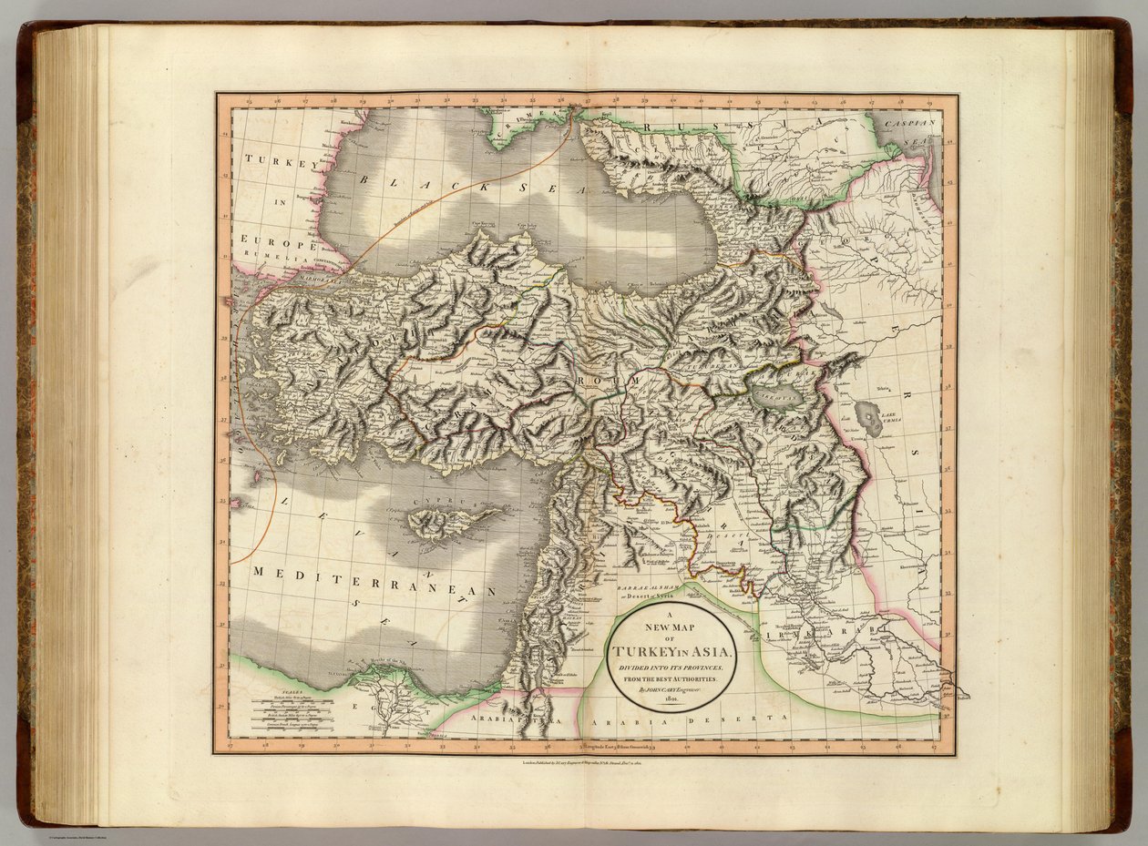 Um novo mapa da Turquia na Ásia de John Cary
