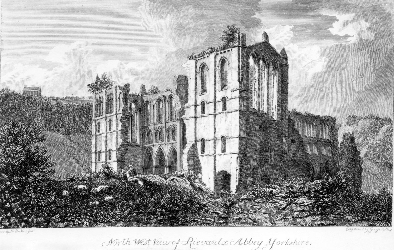 Abadia de Rievaulx, Yorkshire, 1821 de John Chessell Buckler