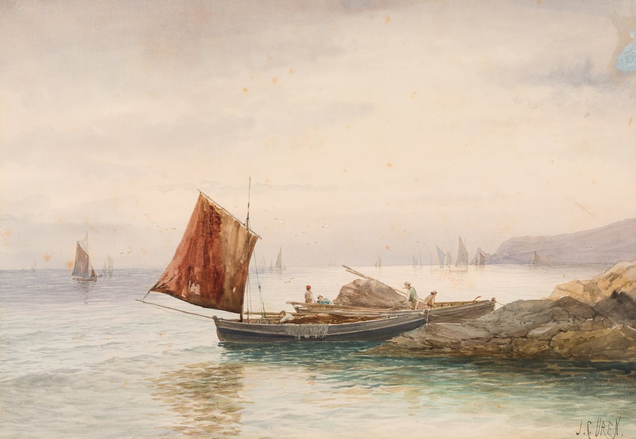 Barco de Pesca (untitled) (wc on paper) de John Clarke Isaac Uren