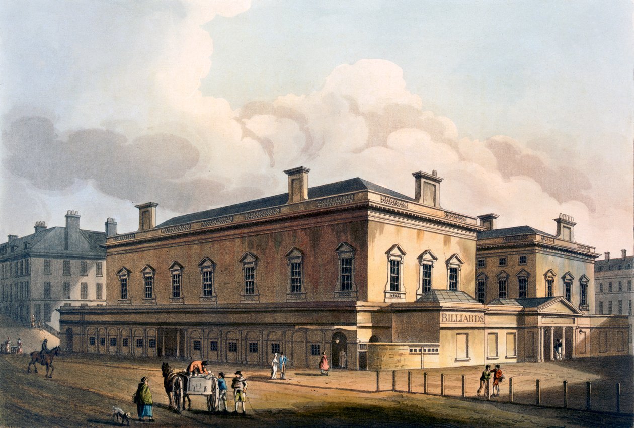 Clubhouse, Bath (aquatinta) de John Claude Nattes