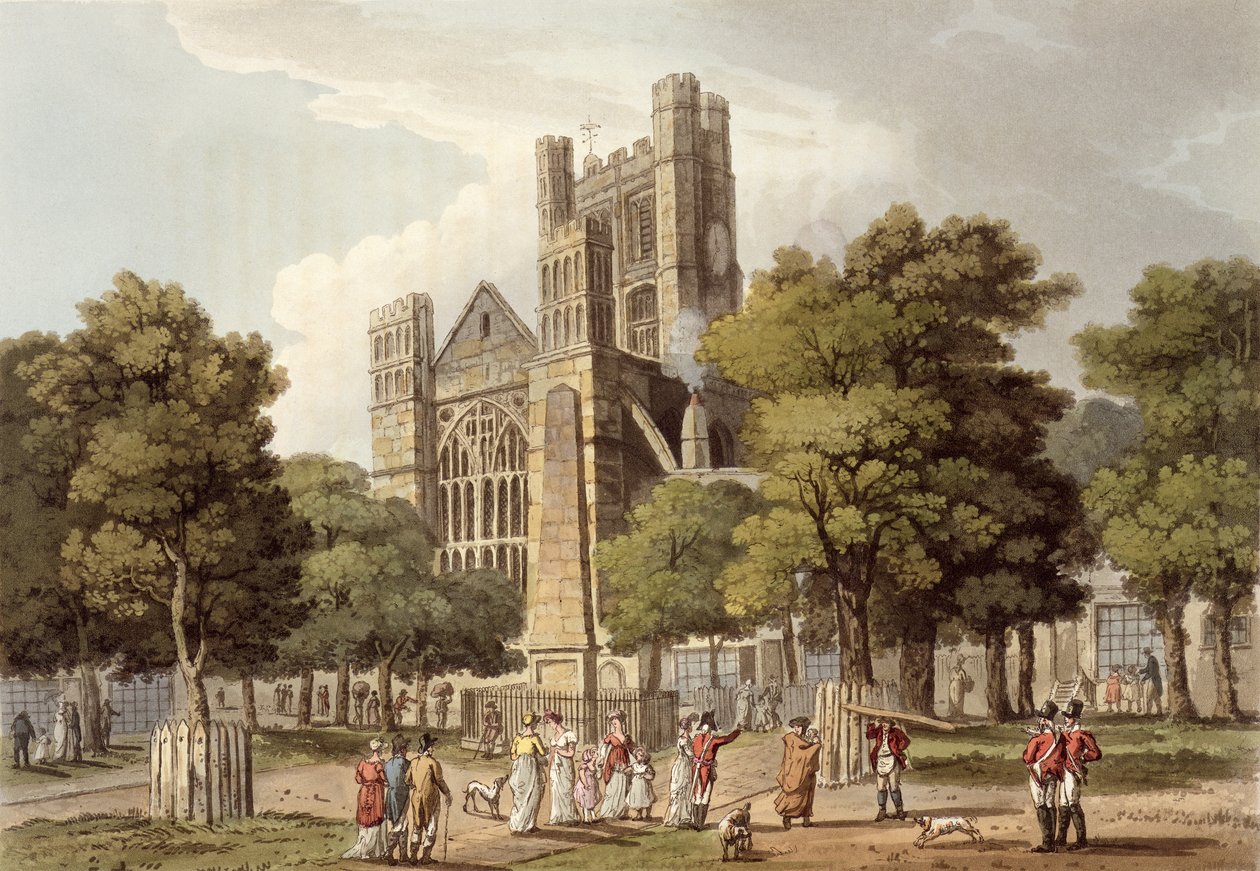 Laranja Grove, de &39;banho ilustrado por uma série de pontos de vista&39;, gravada por John Hill (1770-1850) pub. por William Miller, 1805 (aquatinta) de John Claude Nattes