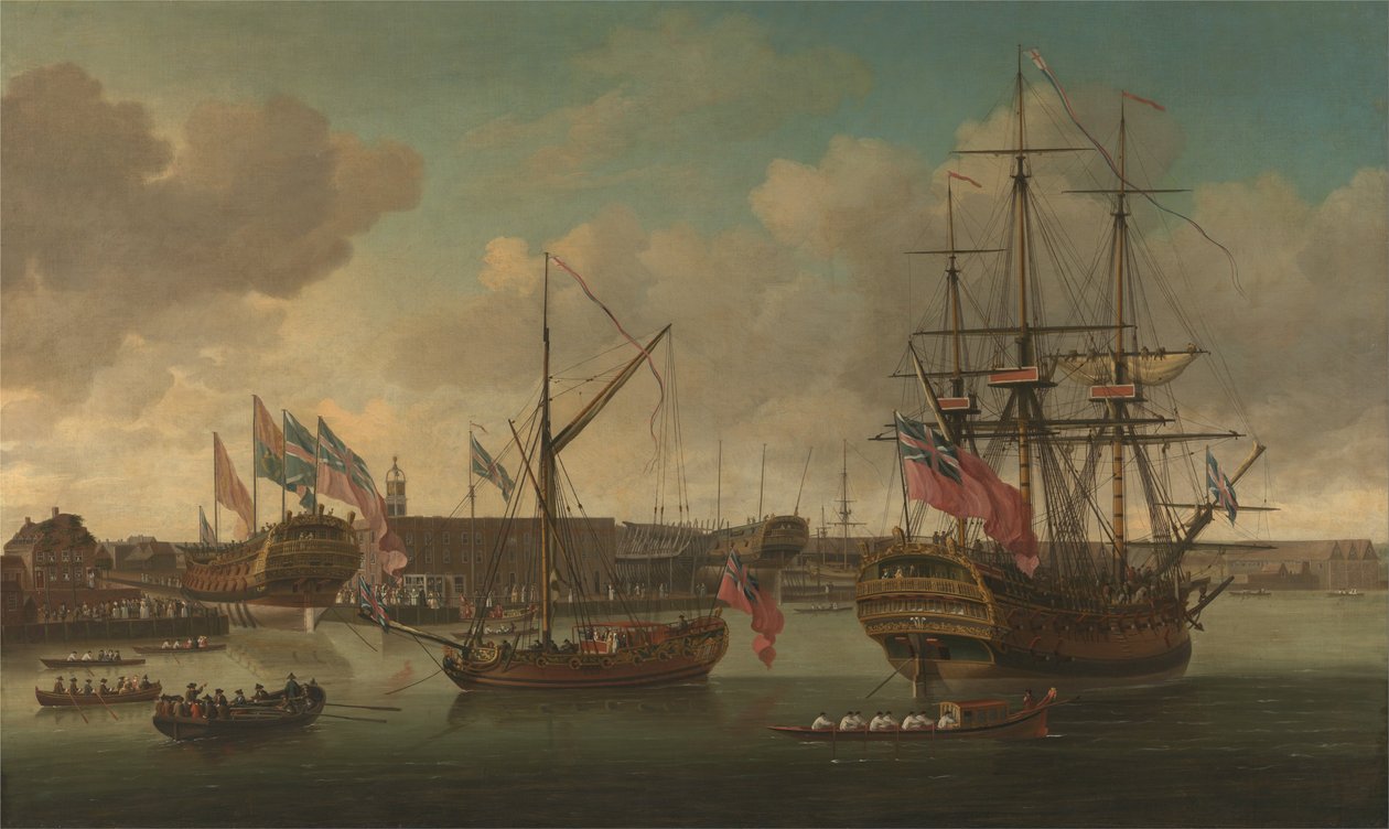 Lançamento no Deptford de John Cleveley the elder