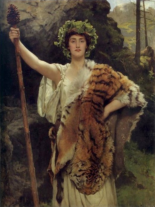 A sacerdotisa de BacchusnFrancais: La pretresse de Bacchusn de John Collier