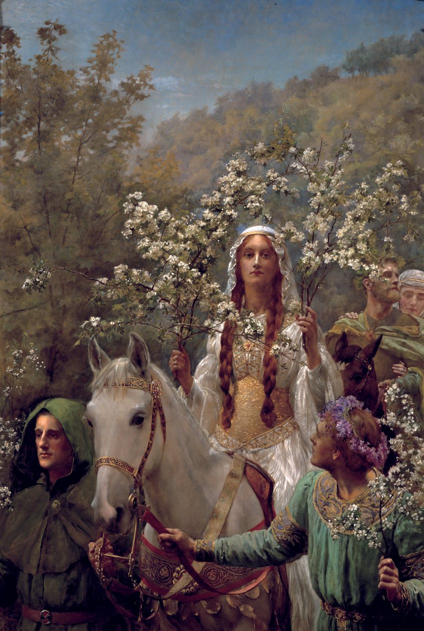 Rainha Guinevere Maying, c.1897 de John Collier