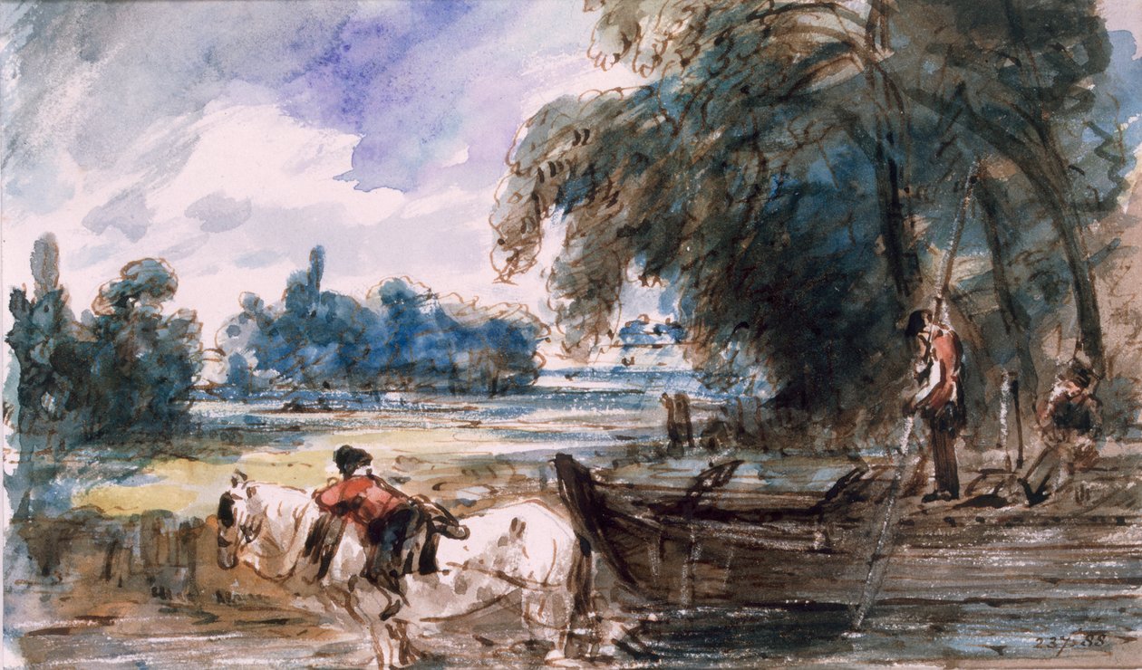 Uma barcaça no stour de John Constable