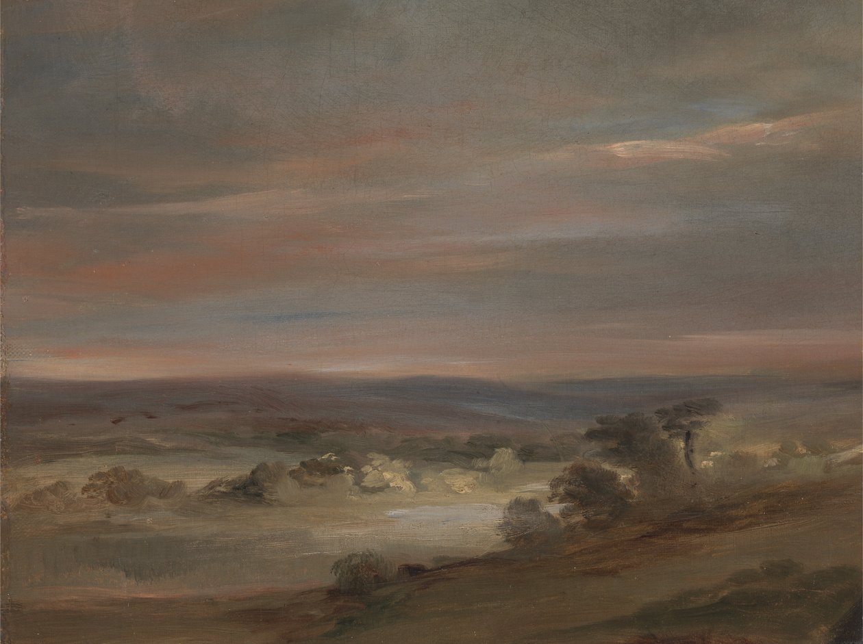 Uma visão em Hampstead Heath, Early Morning de John Constable