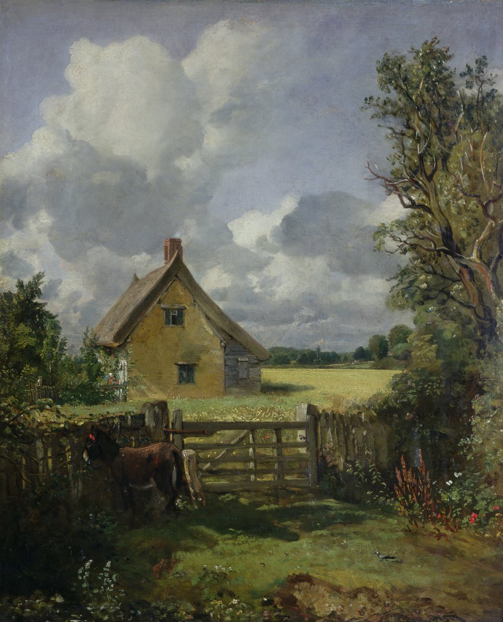 Cottage em um milharal, 1833 de John Constable