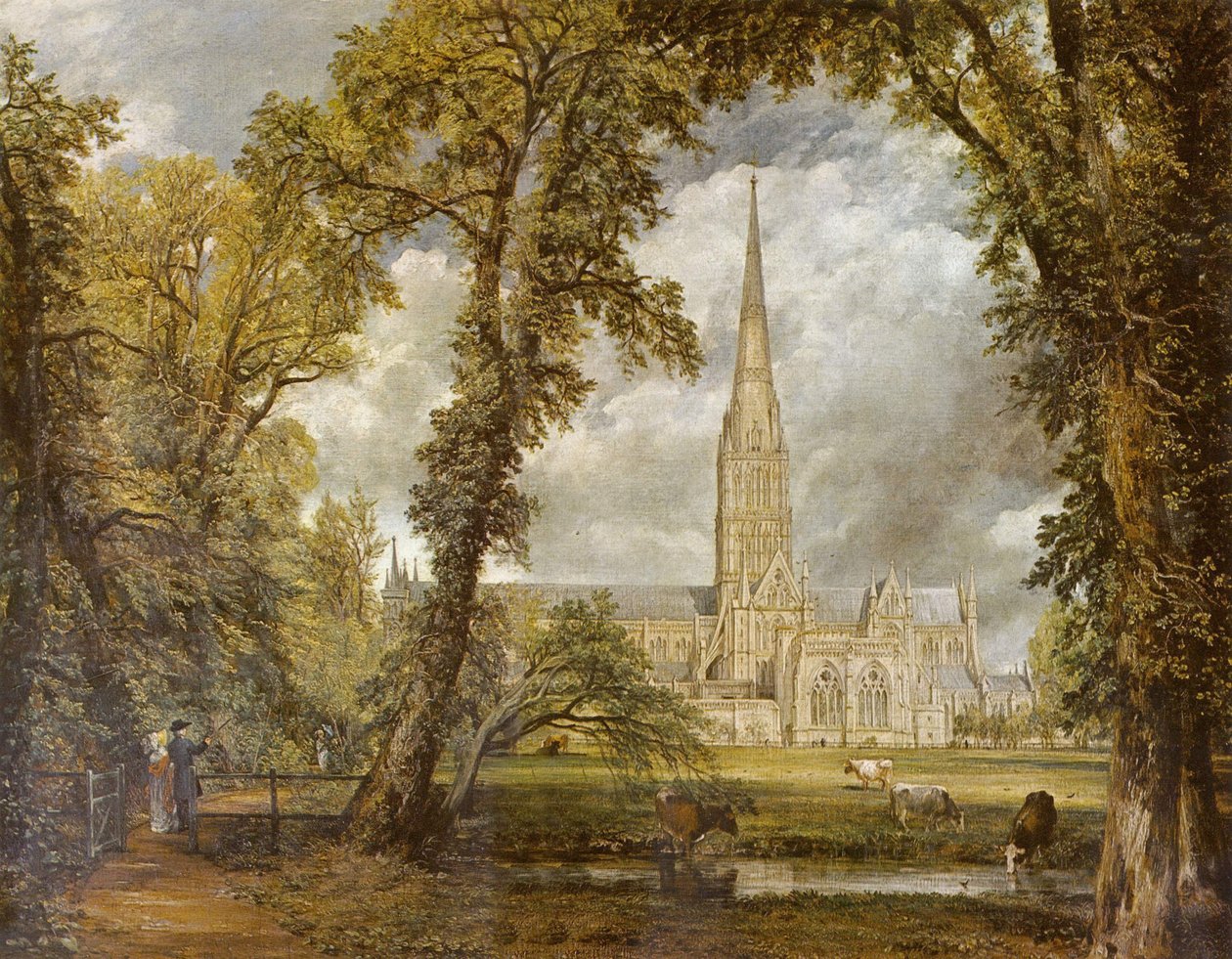 Catedral de Salisbury vista do jardim do bispo de John Constable