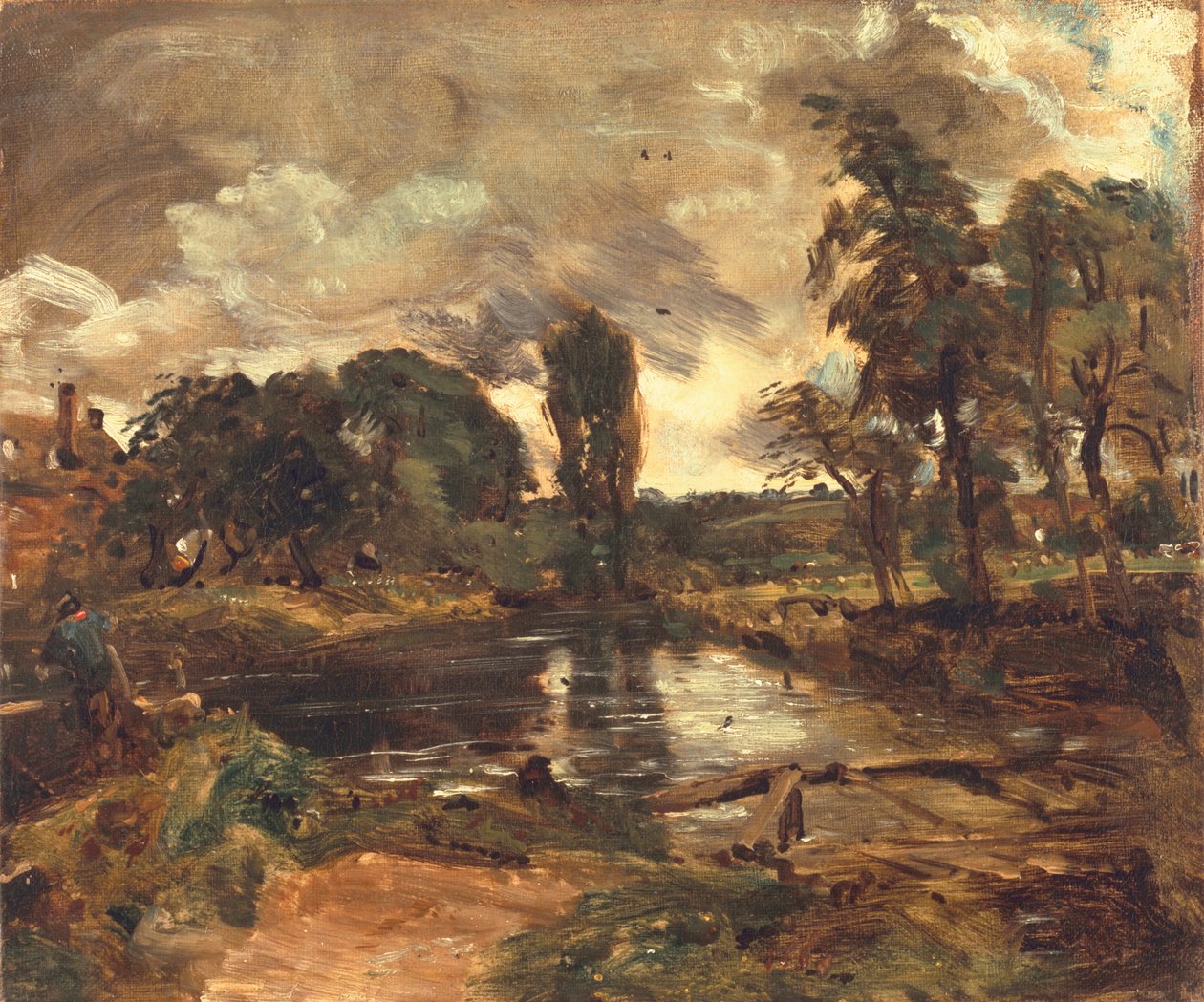 Moinho Flatford da Fechadura, c.1811 de John Constable