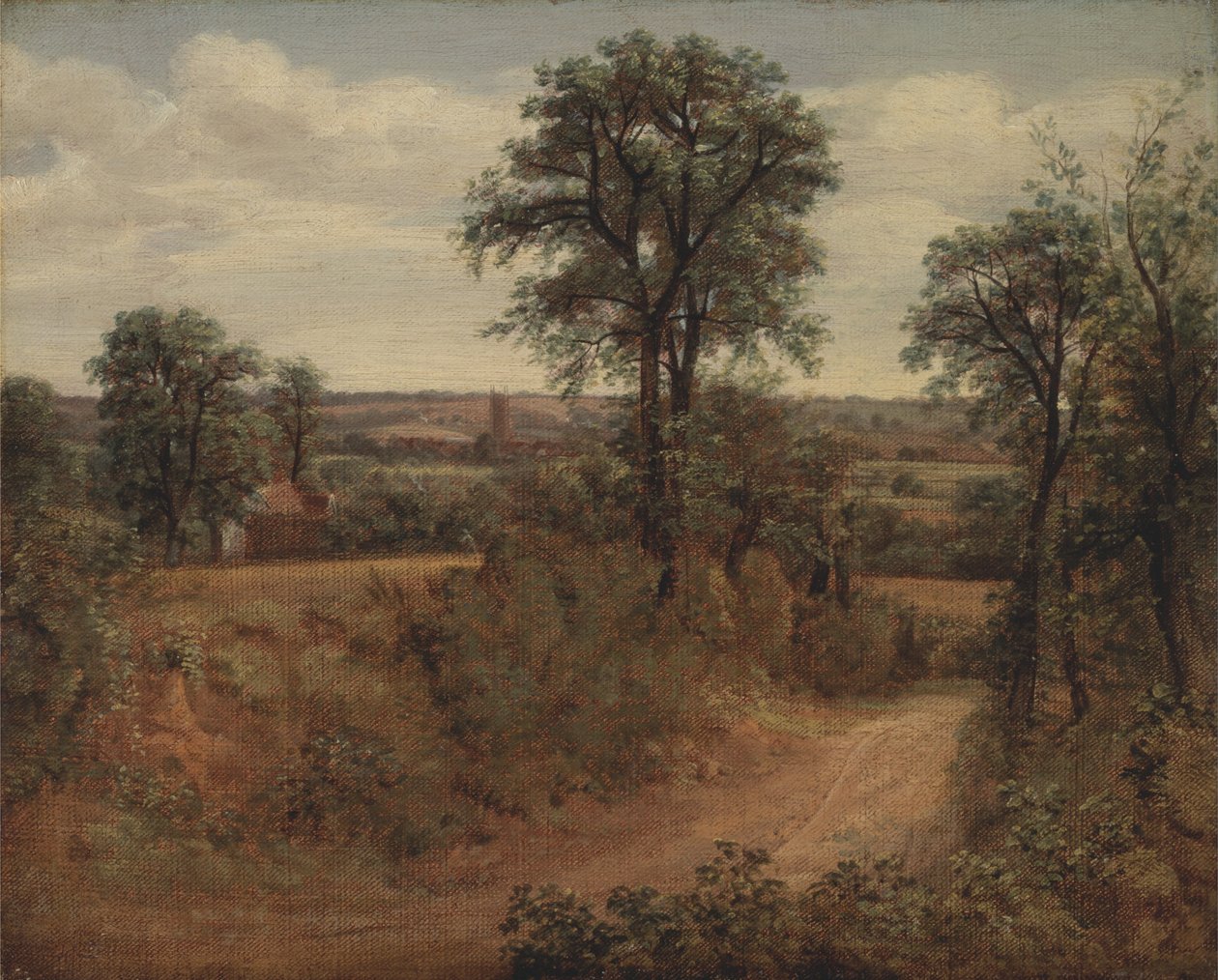 Lane perto de Dedham de John Constable