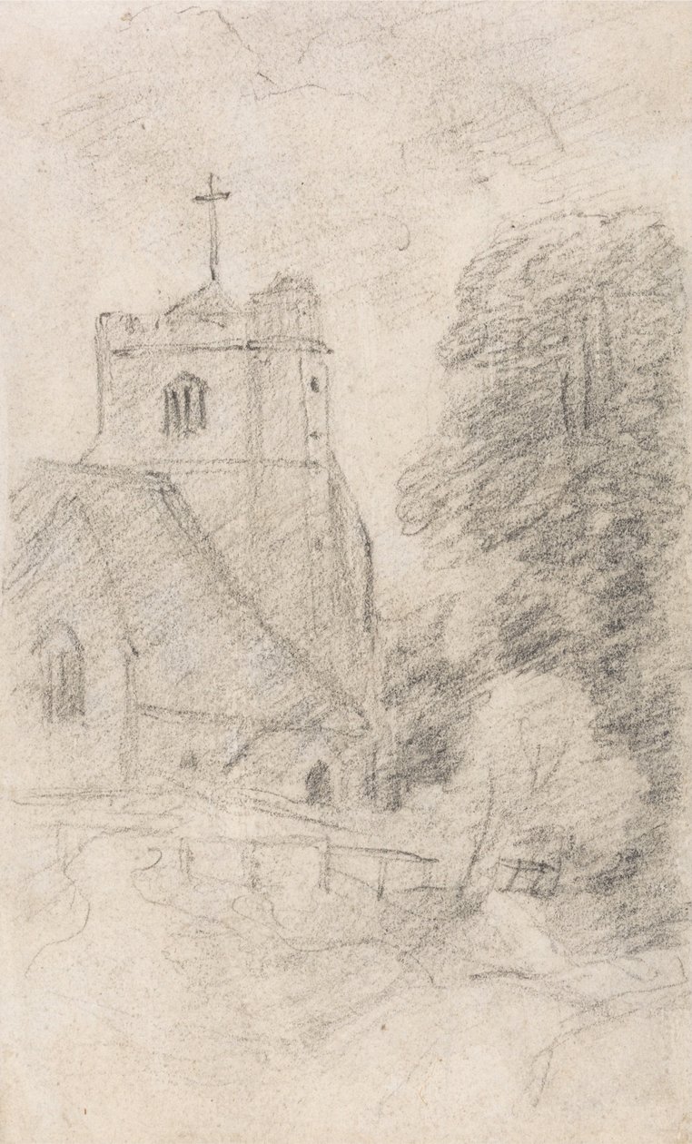 Igreja Leatherhead, perto de Epsom, do Nordeste de John Constable