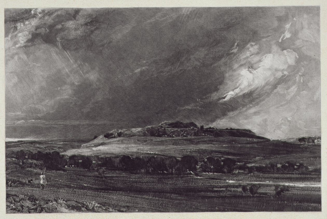 Old Sarum, gravado por David Lucas (1802-81), 1833 (gravura mezzotint) de John Constable