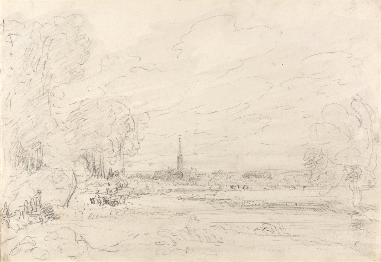 Catedral de Salisbury dos prados de John Constable
