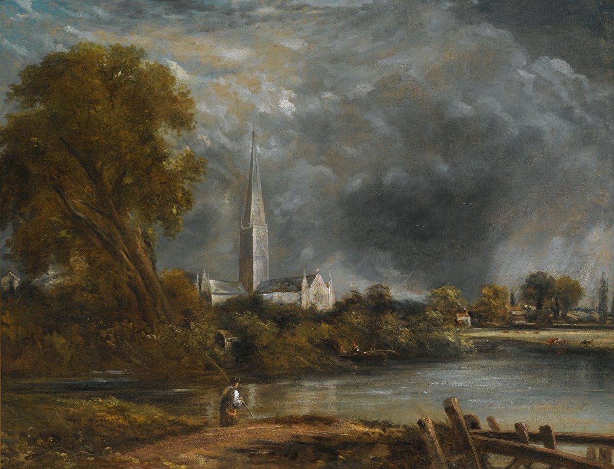 Catedral de Salisbury dos prados de John Constable