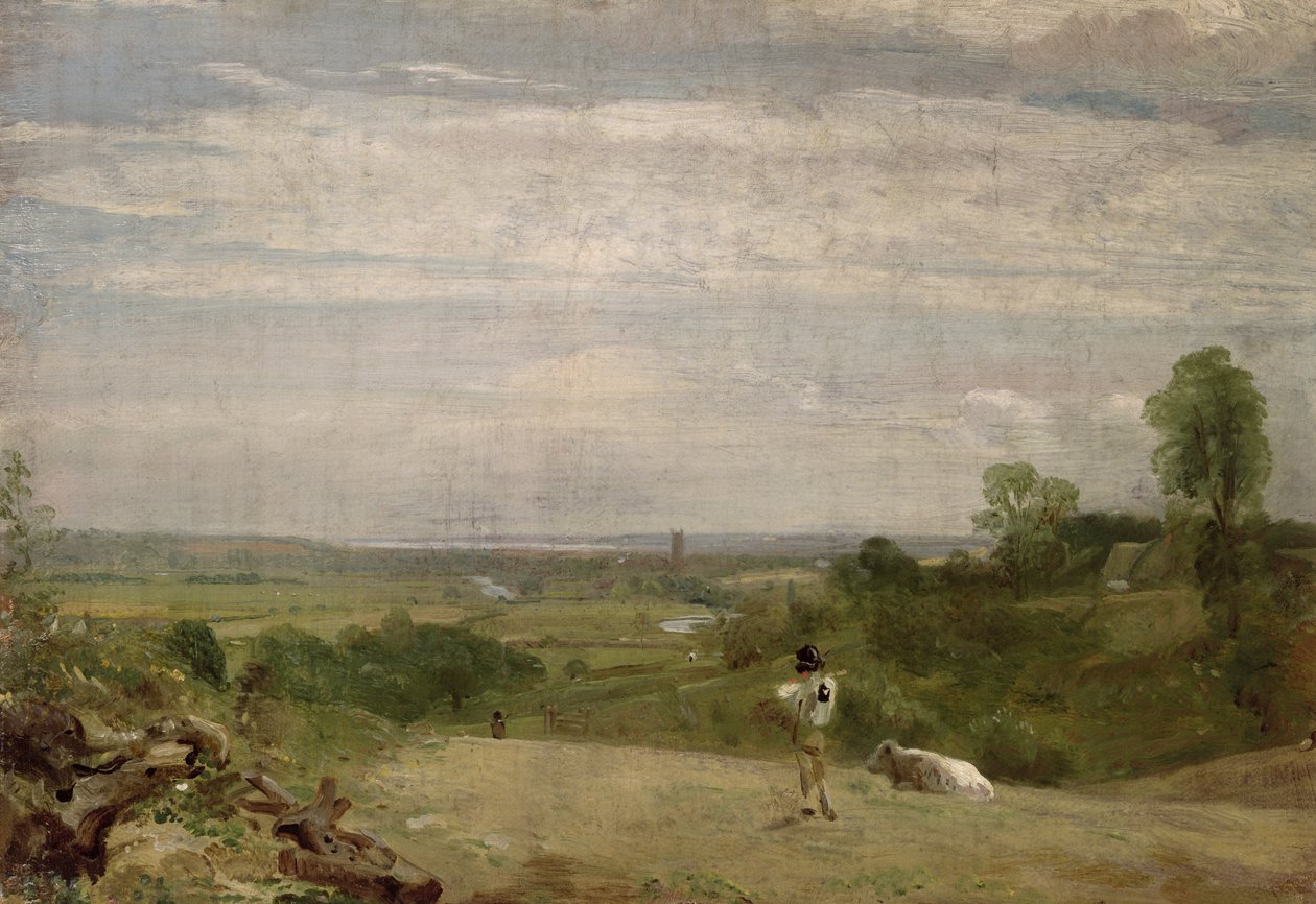 Manhã de verão: Dedham de Langham de John Constable