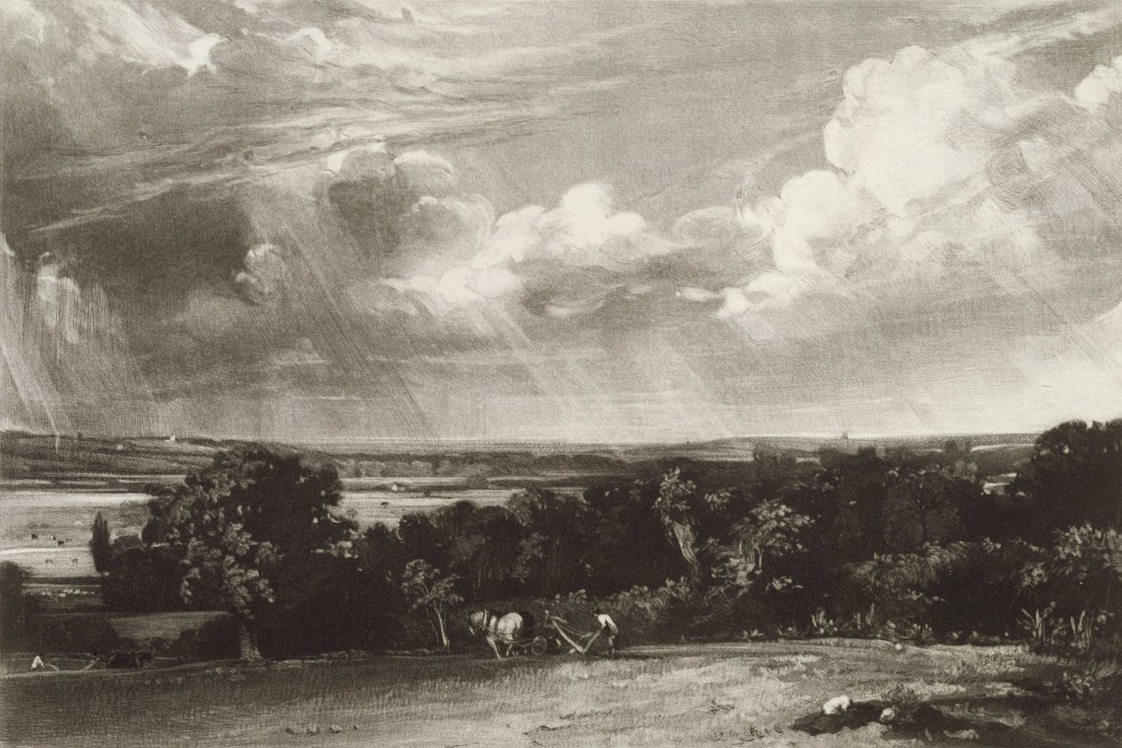 Summerland, gravado por David Lucas (1802-81) (mezzotint) de John Constable