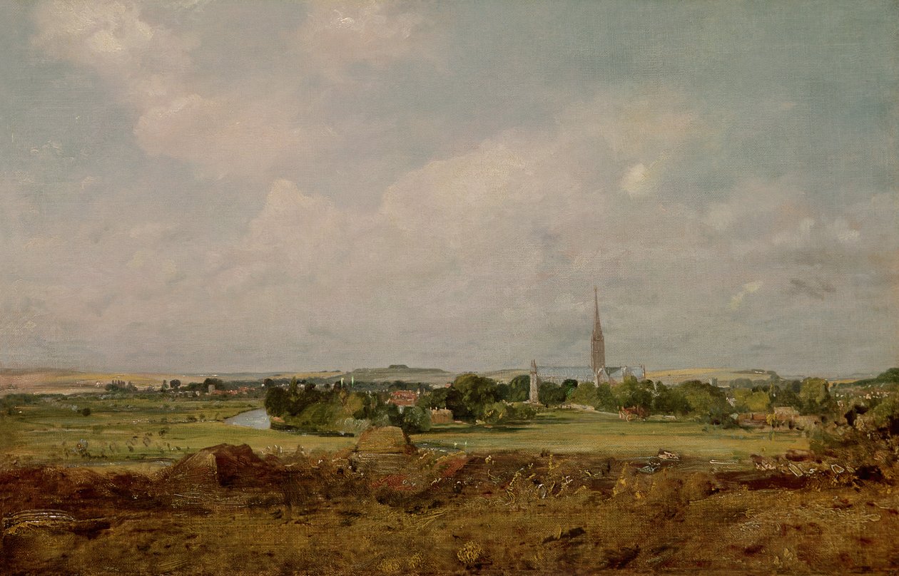Vista, de, salisbury de John Constable