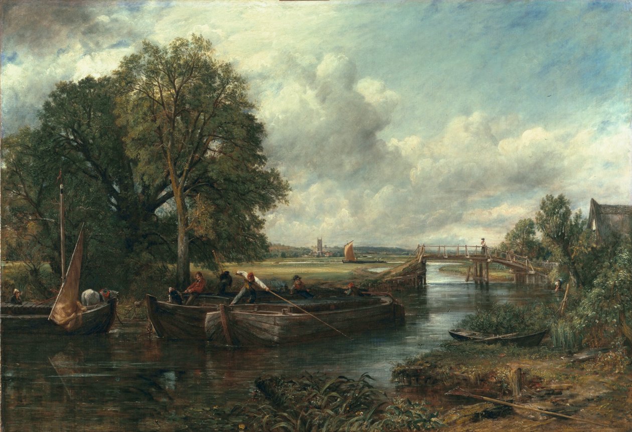 Vista do Stour perto de Dedham, 1822 de John Constable