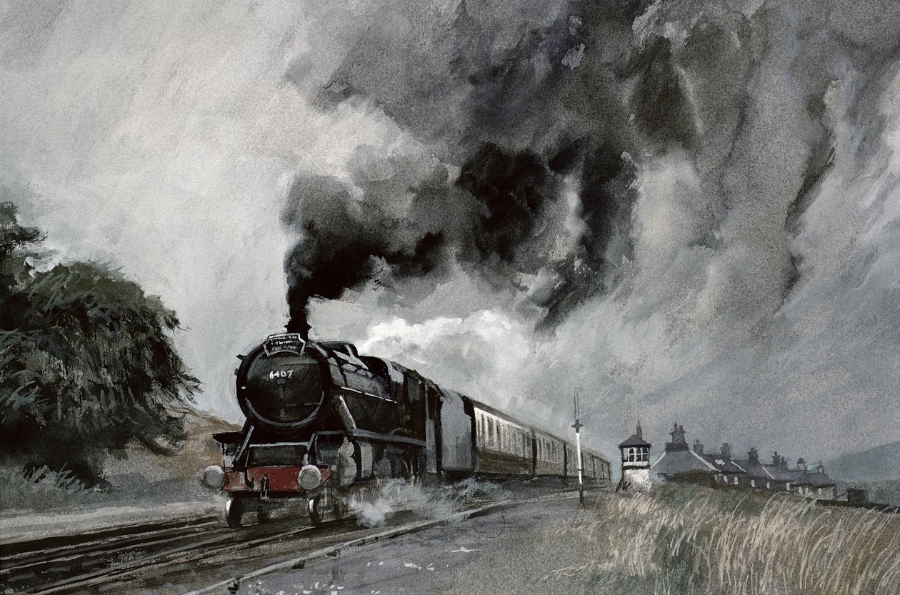 Trem a vapor em Garsdale, Cumbria de John Cooke